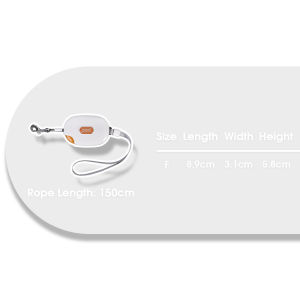 Hamshmoc Pet Leash Compact Retractable Abs Shock-Resistant Mirror Finish Easy Carry For Small/Medium Pets