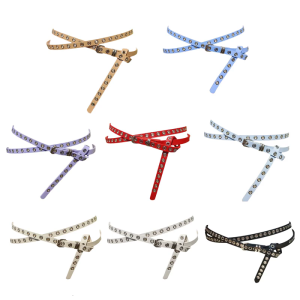 เข็มขัดปรับได้สองรอบยืดหยุ่นปรับได้สายรัดสาร PU ระบายอากาศการตัดเย็บแบบต่อเนื่อง