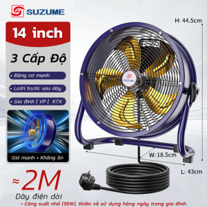 Quạt sàn đẹp SUZUME 4 mức gió thổi đa góc | Dây 2m dễ di chuyển | Phù hợp phòng khách văn phòng cửa hàng