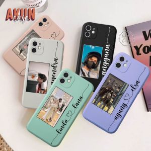 Custom Nama & Foto Softcase Macaron kompatibel untuk SAMSUNG INFINIX VIVO REALME | P XIAOMI