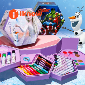 I know Frozen painting set childrens painting watercolor pen color pencil crayon gouache gift box