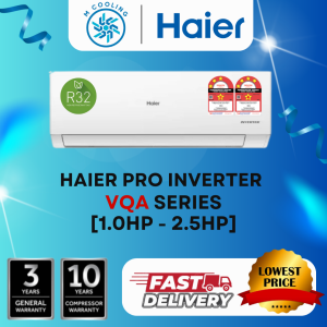 [INSTALLATION] Haier Aircond Inverter R32 1.0HP ~ 2.5HP (HSU-VQC/HSU-VQA/HSU-VXA/HSU-VRA Series) [4-5 Days delivery]