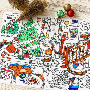 Christmas Edition Reusable Colouring Mat by Doodle Dat - Large Size