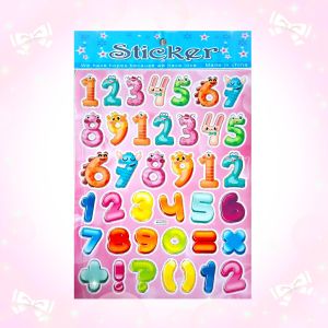 [KH] Gambar Tempel Laser Sticker Stiker Laser Anak Karakter Huruf Alphabet Angka Numbers