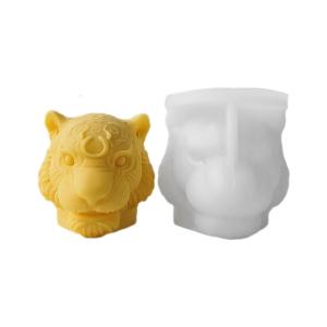 Tigers Head Mold for Making Soap Fondant Decors Silicone Molds Chocolate Baking DIYs Craft Gypsum Ornament