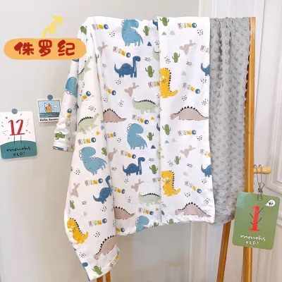 [SG Stock] Super Soft Baby Kids Blanket Plush Minky Dot backing / Toddler Childcare Center Aircon Blanket (2 Size)