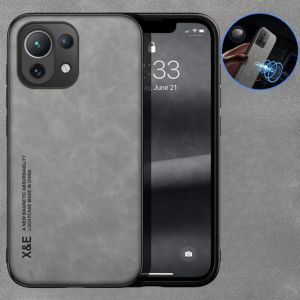 For Xiaomi 11 Lite Case Leather Car Magnetic Holder Phone Cases for Xiomi Mi11 Xiaomi Mi 11 Lite NE 5g 11lite Light Back Cover