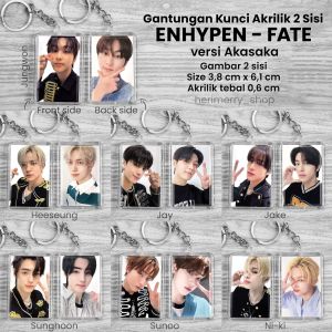 Gantungan Kunci Akrilik ENHYPEN FATE+ Merchandise KPOP Ganci Kotak Enha Murah Fate Konser Seoul Aksaka Japan