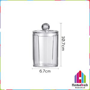 HB Cosmetic Cotton Storage Box Transparent Makeup Remover Cotton Box Cotton Swab Storage Box with Lid