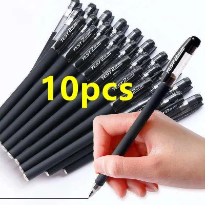 10 pcs balck gel pens 0.5mm signature pen carbon pen ink pen office stationery