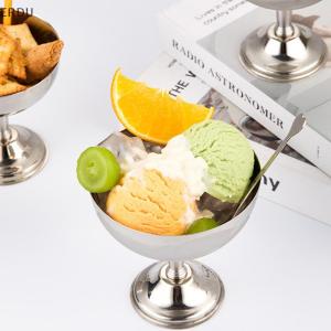 💖【Special price】💖ERDU 304 Stainless Steel Dessert Cup Pudding Milk Jelly Ice Cream Cup Bowl Salad Bowl Dessert Fruit Plate Snack Dish