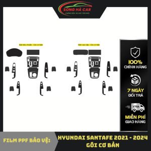 HYUNDAI Santafe 2021 - 2023: Dán PPF bảo vệ Full nội thất chống xước và luôn bóng đẹp.