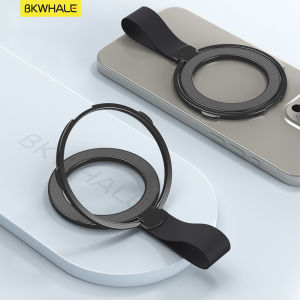 BKWHALE kim loại từ chủ Điện thoại di động đôi vòng Grip 360 ° xoay điều chỉnh khung
