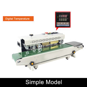 New FR-880 Automatic Sealing Machine Plastic Bag Sealing Machine Seal Support 【Printable Date】+【Digital Temperature Control】+【Emergency Stop】+【Copper Heating】