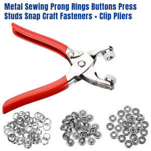 Metal Prong Ring Snap Fasteners Buttons Press Studs Sewing Craft Fastener Snap Pliers Craft Tool Buttons