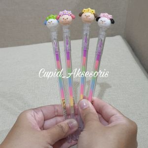 PEN GEL/ PULPEN GEL / PENA GEL WARNA WARNI / BOLPEN / BOLPOIN MOTIF BEAR TEDDY BEAR BERUANG MADU LUCU