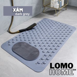 Thảm nhà tắm chống trượt LOMO massage chân chất liệu TPE đáy hút chân không treo tường có lỗ thoát nước siêu nhanh