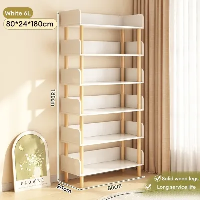 LULU Floor Storage Rack Movable Bookshelf With Wheels Household Integrated Wall Mounted Multi Layer Storage Rack Living Room Simple Bookcase Large Capacity Organizer For Home Living Room Study Bedroom