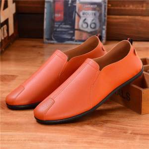 รองเท้าหนังผู้ชาย GM019 รองเท้าหนังนิ่มชาย รองเท้าแบบสวมชาย รองเท้าทางการ รองเท้าทํางาน