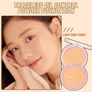 PINKFLASH Long-lasting 8-Hour Matte Lightweight Traceless Waterproof Oil Control Pressed Powder Makeup Foundation OhMySelf