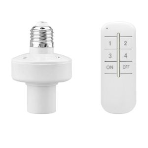 DREAMES WiFi 20M Range Socket For LED Bulb Household Remote Controller Power Lamp Holder Smart Device Lamp Bases Timing Switch Lights