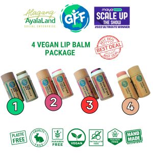 GFF 4 Vegan Lip Balm Package [ Plastic-Free | 100% Eco-friendly ]