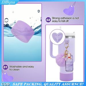 [COD] 6pcs Accessories Set Water Bottle Boots Cover Mini Hooks Lipstick Sleeve Pouch Pom Daisy Charm Keychain For Stanley Tumbler