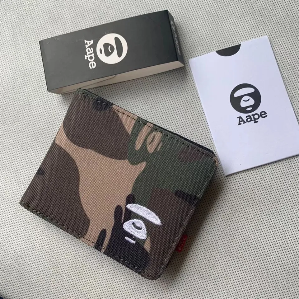 Aape A Bathing Ape Men's Wallet Men With Box Short Clutch