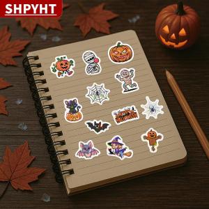 [COD] SHPYHT TOY 160pcs 8 Sheets Halloween Stickers For Kids Halloween Laser Flash Stickers Holiday Party Decoration Stickers For Kids
