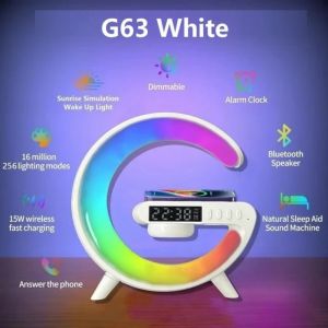 2026 New G-Shaped Speaker Wireless Charger with RGB Lighting Bluetooth Speaker Wake-Up Light Alarm Clock G-Light 4 Combination 1 Bluetooth Audio
