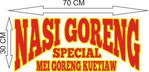 Stiker etalase gerobak jualan ukuran 30x70 cm stiker gerobak bisa cod
