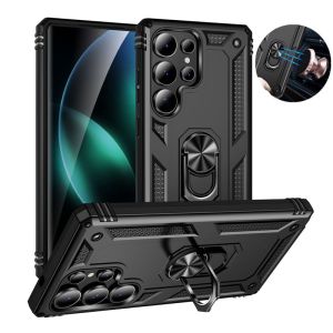 Armor Case for Samsung Galaxy S25 Ultra Plus Camera Lens  Ring Stand Protect Cover for Galaxy S25 FE S 25 Edge 5G