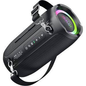 [Philippine In Stock]New ZEALOT Portable Bluetooth Speaker70W Peak(50W) Booming Sound Speakers with LED LightBluetooth 5.3Loud Speaker for HomePartyCampingBeachGifts