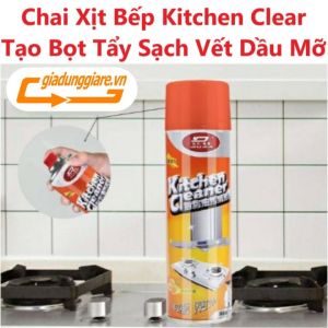 Chai xịt làm sạch bếp Kitchen Clear 500ml tạo bọt tẩy sạch vết dầu mỡ hoen ố lâu ngày - giadunggiare.vn