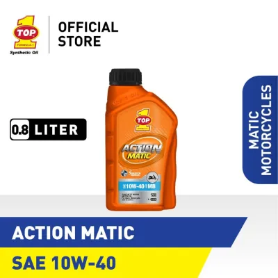 TOP1 TOP 1 OLI OIL MOTOR MATIK ACTION MATIC 10W40 SYNTHETIC SAE 10W40 800ML UNTUK YAMAHA HONDA SUZUKI DIJAMIN ORIGINAL