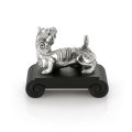 Royal Selangor Chinese Zodiac Collection Pewter Tiger Zodiac Figurine with Black Bonded Porcelain Base Gift. 