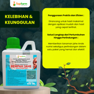 Pupuk Pestisida Topfarm / Pupuk Pembesar Umbi Jahe / Pupuk Khusus Tanaman Jahe / Obat Jamur Pada Tanaman Jahe / Obat Penyubur Tanaman Jahe / Obat Semprot Tanaman Jahe / Obat Hama Jahe Bercak Daun