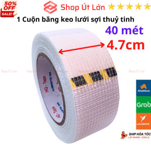 1 Cuộn băng keo lưới sợi thuỷ tinh rộng 4.7cm dài 40 mét gia cố trần thạch cao - Shop Út Lớn