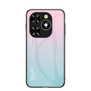 infinix Smart 8 2024 Hot 40 Pro Phone Case For infinix Smart 8 8Pro Smart8 Hot 40 Pro 40i 40Pro Plus + 4G 5G 2024 Luxury Gradient Tempered Glass Casing Shockproof Back Cover