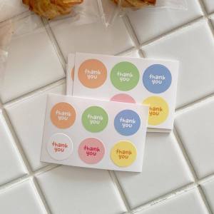 500pcs Baking Decorative Stickers Thank You for Supporting My Business Kraft Stickers Seal Label Scrapbook Packaging Sealing Sticker