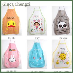 Ginca แพนด้าผ้ากันเปื้อนกันน้ำ50x70ซม.ผ้ากันเปื้อนบาร์บีคิวสำหรับห้องครัวของผู้หญิง