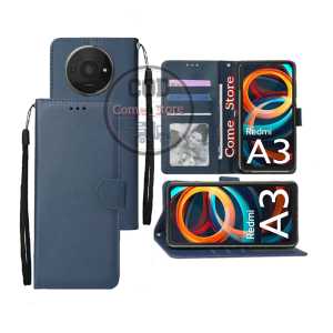 Casing Dompet Xiaomi Redmi A3 New Case Flip Cover Leather Premium Sarung Buku Hp
