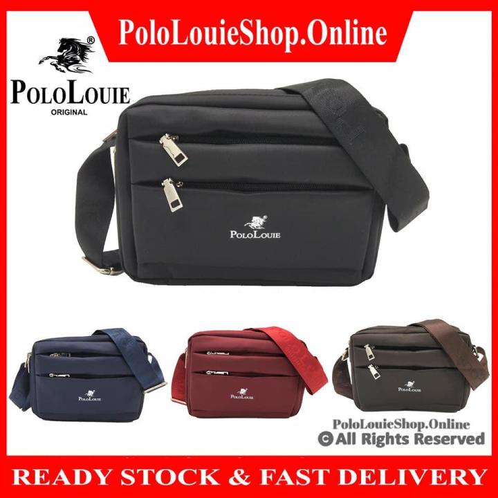 Original Polo Louie High Quality Sling Bag Waterproof Nylon Fashion Men Women Casual Shoulder Messenger Bag Lazada