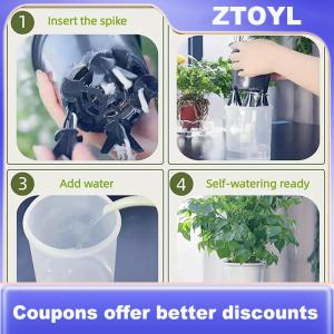 【ZTOYL】 10 Sets Of Self-watering Columns Suitable For Indoor outdoor Plants - Adjustable Slow-release Irrigation Posts