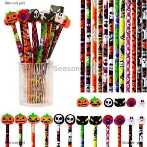 [COD] Season pet ดินสอฮาโลวีนการ์ตูนสุดสร้างสรรค์12ชิ้นเครื่องเขียนสำหรับนักเรียนน่ารัก HB สีดำเขียนได้กล่องปากกาของขวัญสำหรับโรงเรียน