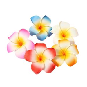 10Pcs Multicolor Hawaii Plumeria Flower Clips Hawaiian Flower Hair Barrettes Beach Party Hair Clips Artificial Tropical Hairpins for Wedding 7cm，Clips and Barrettes