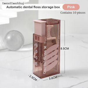 พร้อมส่งค่ะ กล่องเก็บไหมขัดฟันอัตโนมัติ กล่องใส่ไหมขัดฟัน  แบบเติมได้ ที่ใส่ไหมขัดฟันแบบกด