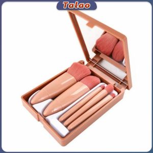 Talao 5pcs Make Up Brushes Set With Mirror Foundation Eye Shaow Brush Beauty Tools
