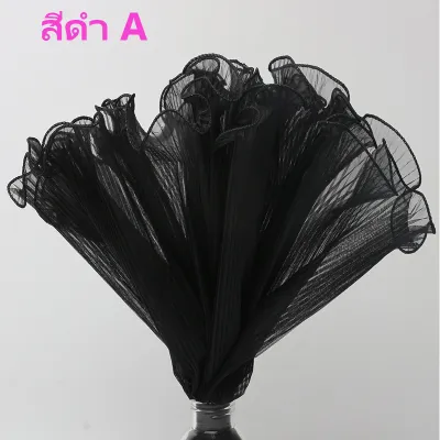 กระดาษห่อช่อดอกไม้ 4 หลา เส้นด้ายตาข่ายขอบลูกไม้มุก อุปกรณ์ตกแต่งงานแต่งงาน วันวาเลนไทน์ DIY