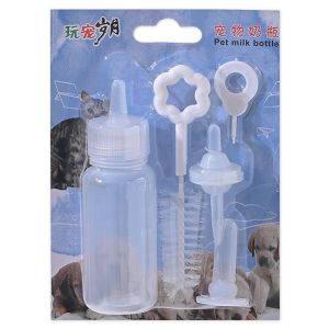 Pet Feeding Milk Bottle Kitten Puppy Young Rabbit Nursing Water Milk Bottle Set